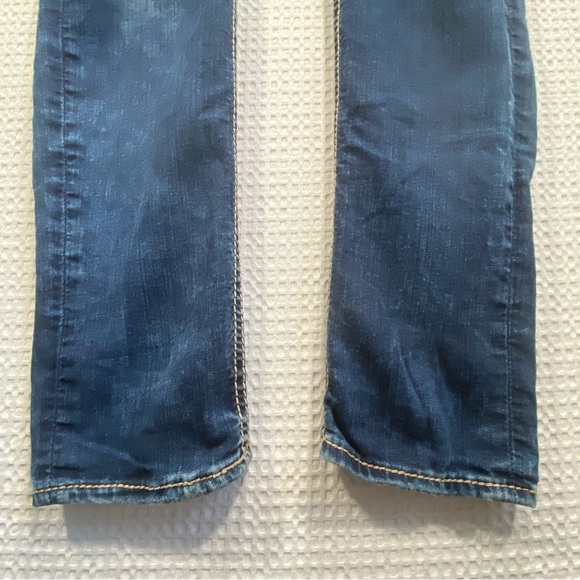 Silver Jeans Aiko Flap Skinny White Thick Stitch Dark Stretch; Women’s 27W 31L - Picture 16 of 16